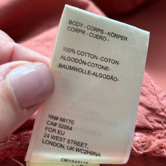 Free People Ray Corduroy Mini Skirt NWT Button Front Rust Orange/Brown Sz 4 C173 - Picture 10 of 11